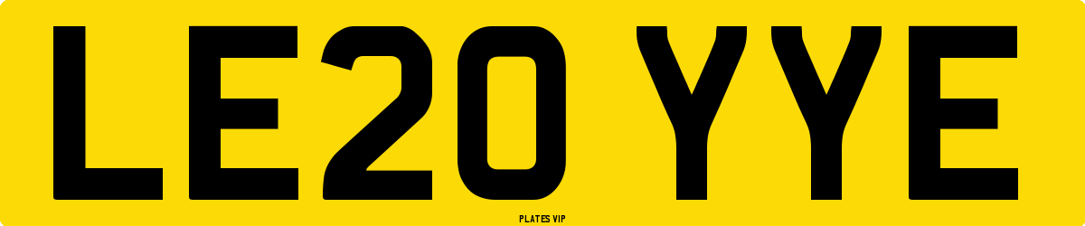 LE20 YYE Number Plate