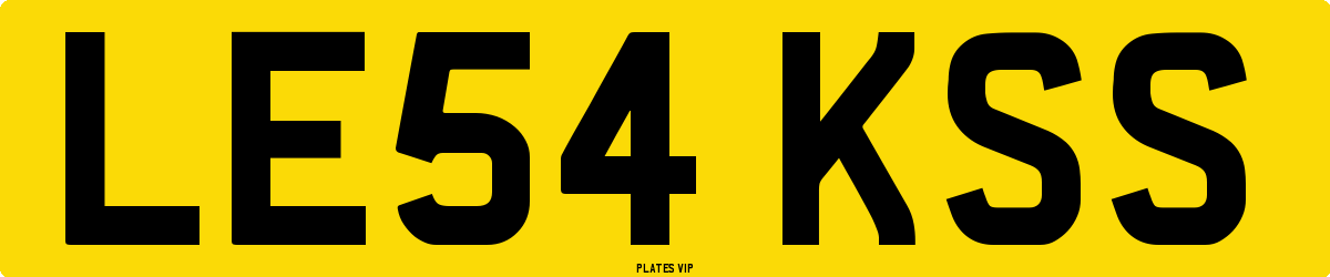 LE54 KSS Number Plate