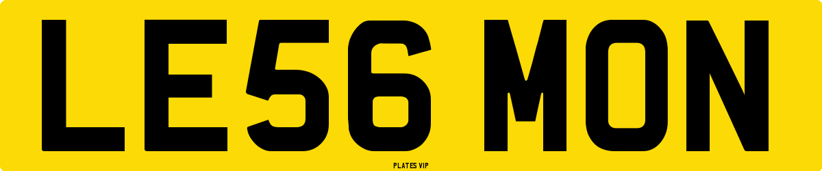 LE56 MON Number Plate