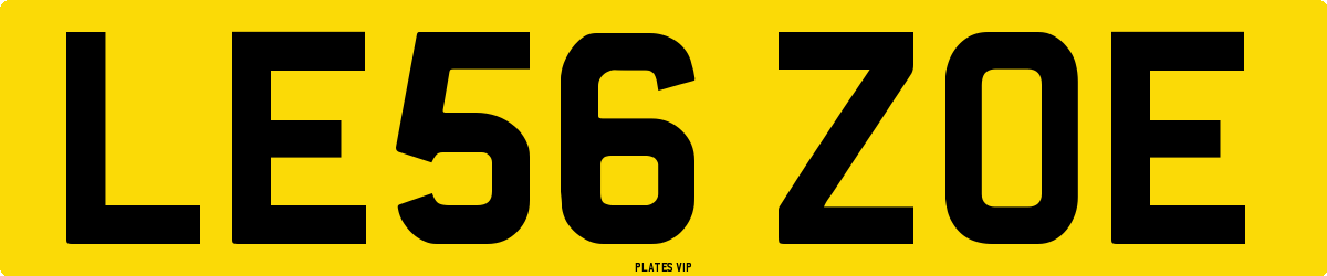 LE56 ZOE Number Plate