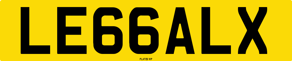 LE66ALX Number Plate