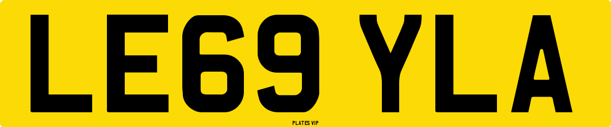 LE69 YLA Number Plate