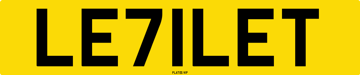 LE71LET Number Plate