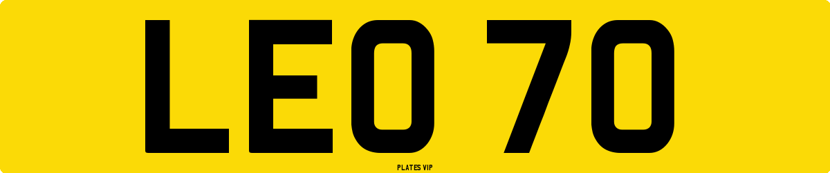 LEO 70 Number Plate