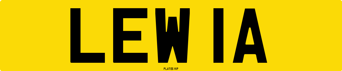 LEW 1A Number Plate