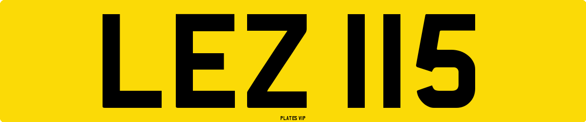 LEZ 115 Number Plate