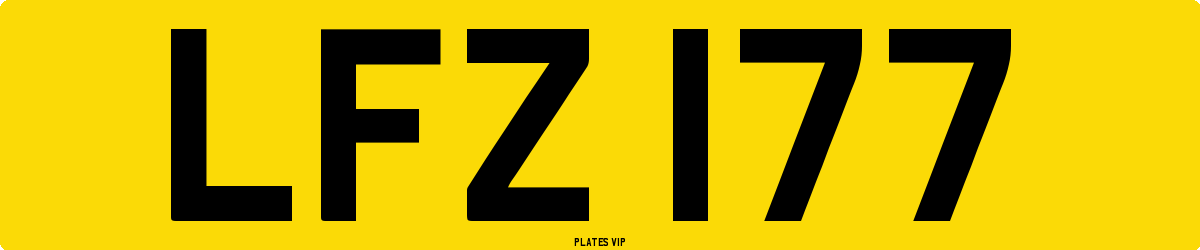 LFZ 177 Number Plate