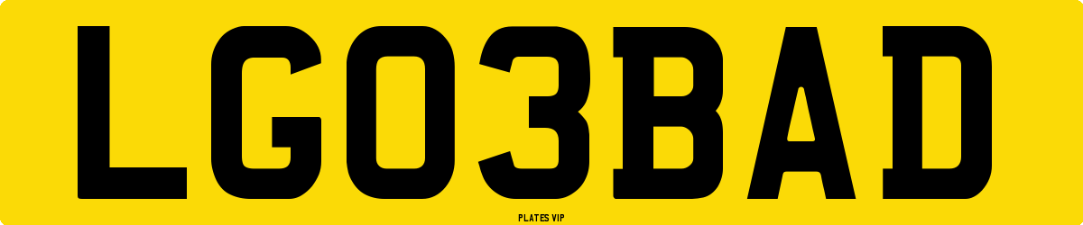 LG 03 BAD Number Plate