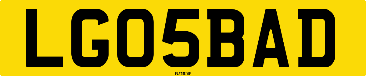 LG 05 BAD Number Plate