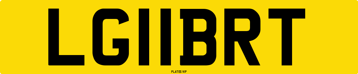 LG11BRT Number Plate