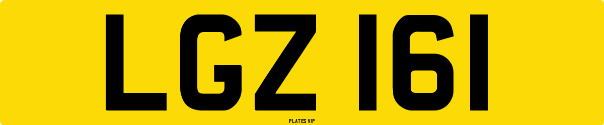 LGZ 161 Number Plate
