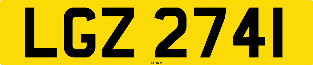 LGZ 2741 Number Plate