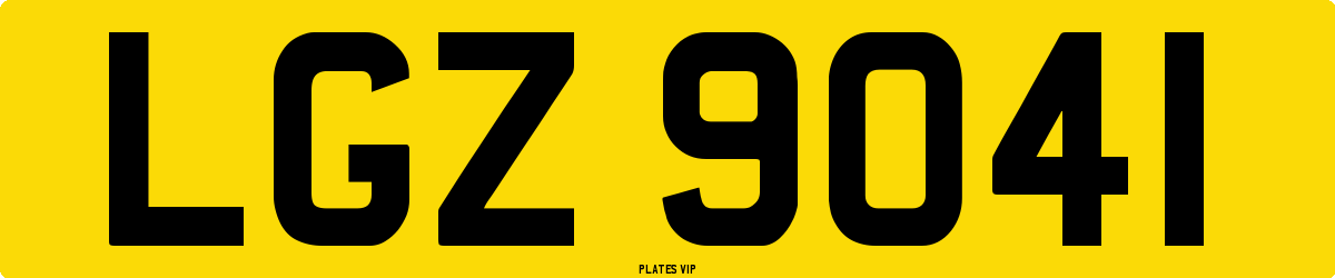 LGZ 9041 Number Plate