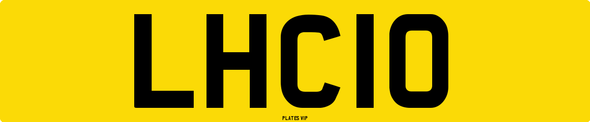 LHC10 Number Plate