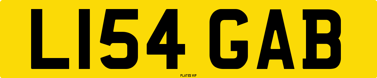 LI54 GAB Number Plate