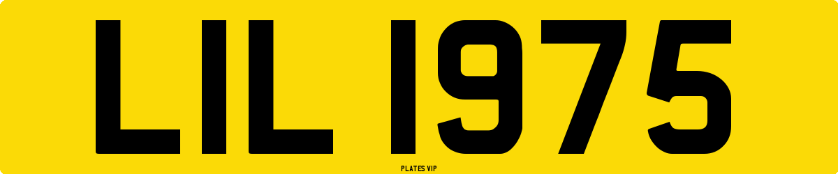 LIL 1975 Number Plate