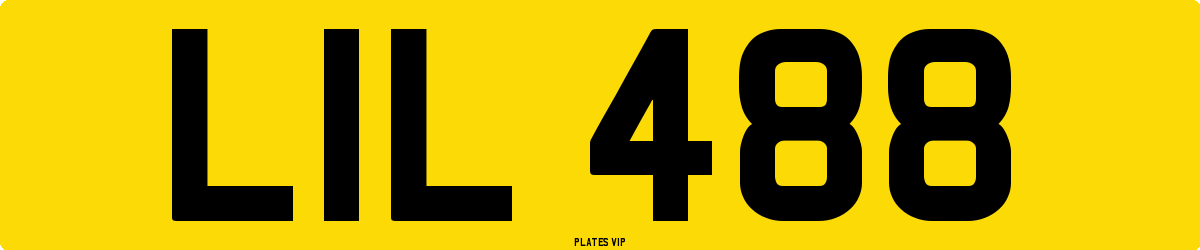 LIL 488 Number Plate