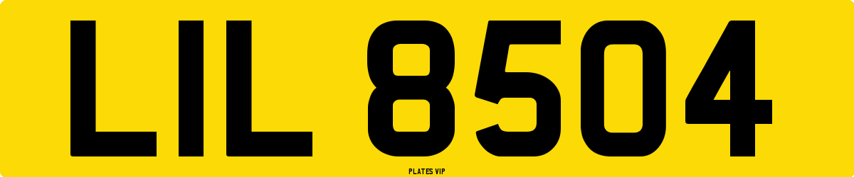 LIL 8504 Number Plate
