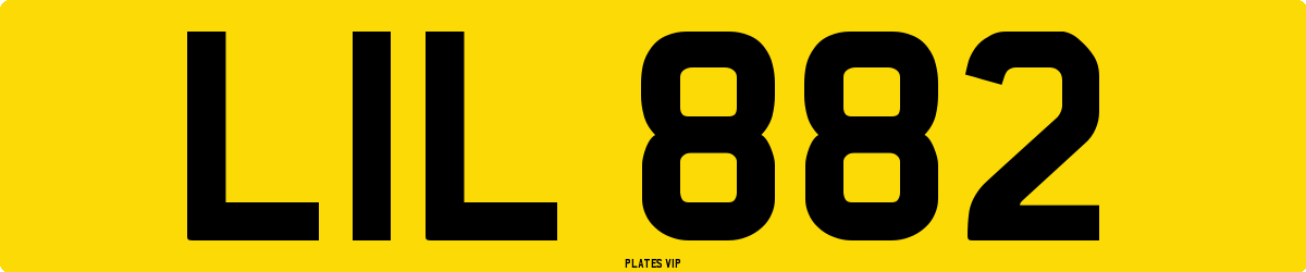 LIL 882 Number Plate