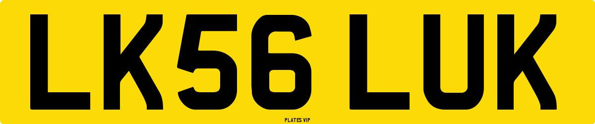 LK56 LUK Number Plate