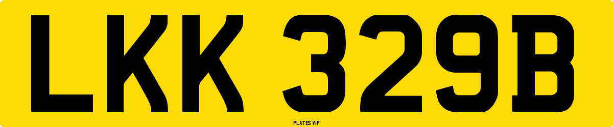 LKK 329B Number Plate