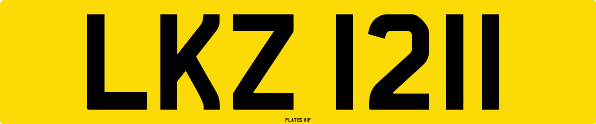 LKZ 1211 Number Plate