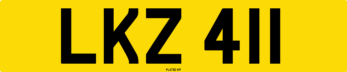 LKZ 411 Number Plate