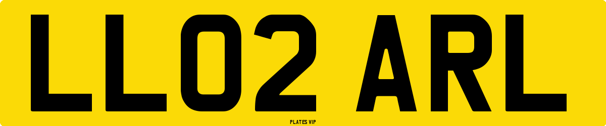 LL02 ARL Number Plate