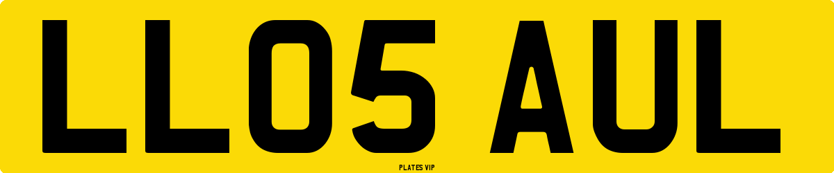 LL05 AUL Number Plate