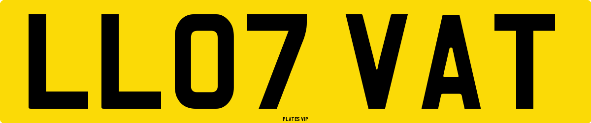 LL07 VAT Number Plate