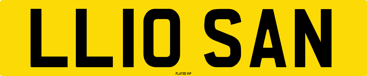 LL10 SAN Number Plate