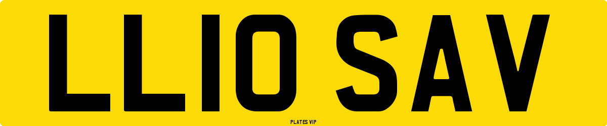 LL10 SAV Number Plate