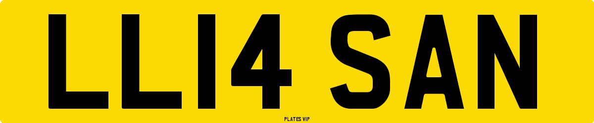 LL14 SAN Number Plate