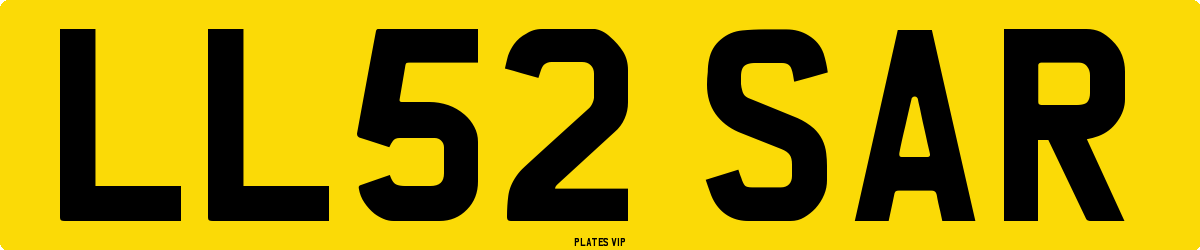 LL52 SAR Number Plate