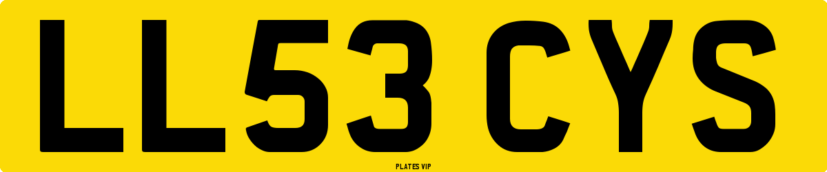 LL53 CYS Number Plate