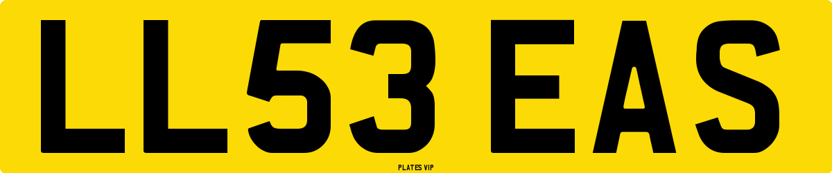 LL53 EAS Number Plate
