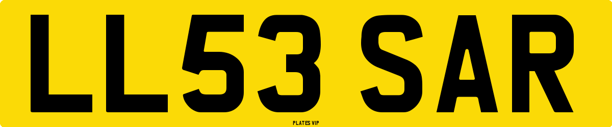LL53 SAR Number Plate