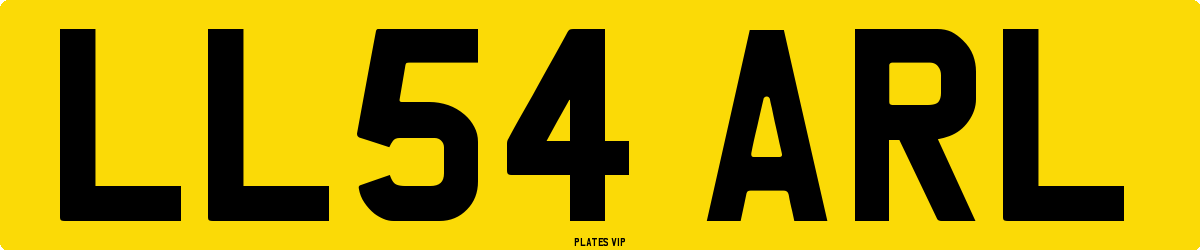 LL54 ARL Number Plate