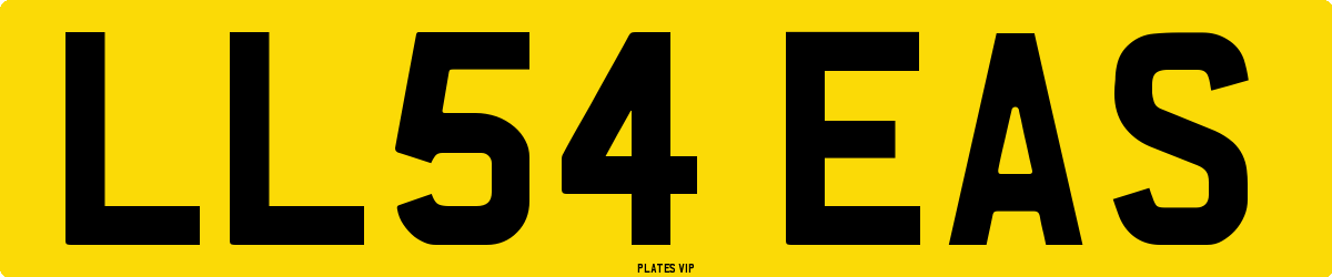 LL54 EAS Number Plate