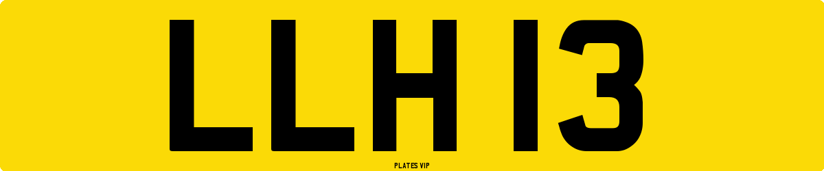 LLH 13 Number Plate