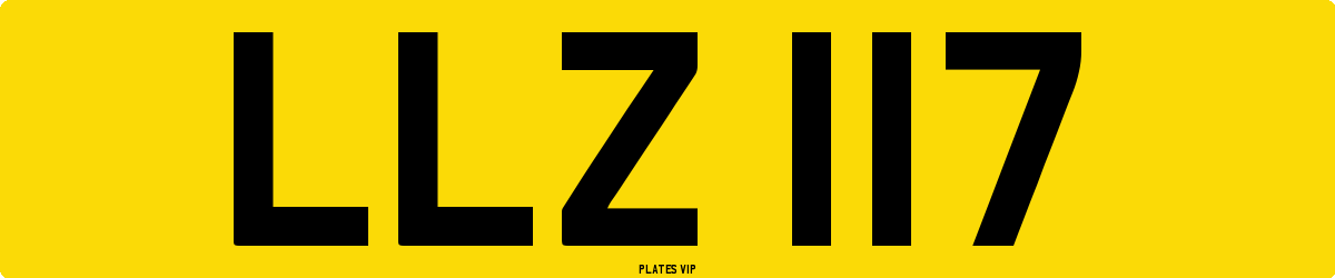 LLZ 117 Number Plate