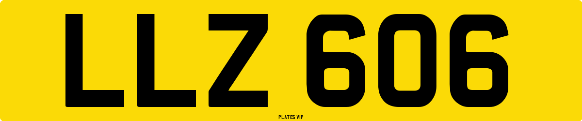 LLZ 606 Number Plate