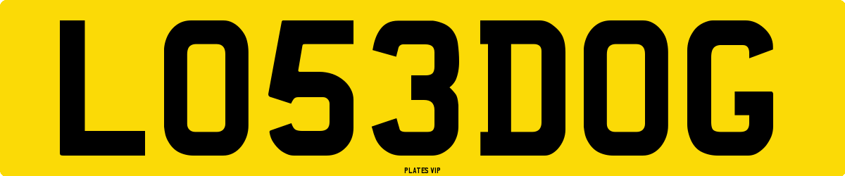 LO 53 DOG Number Plate