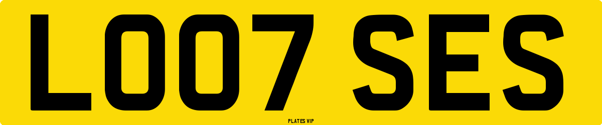 LO07 SES Number Plate