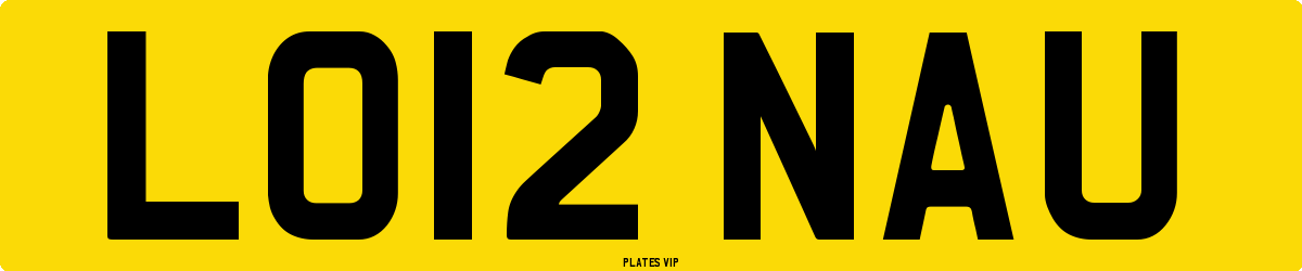 LO12 NAU Number Plate