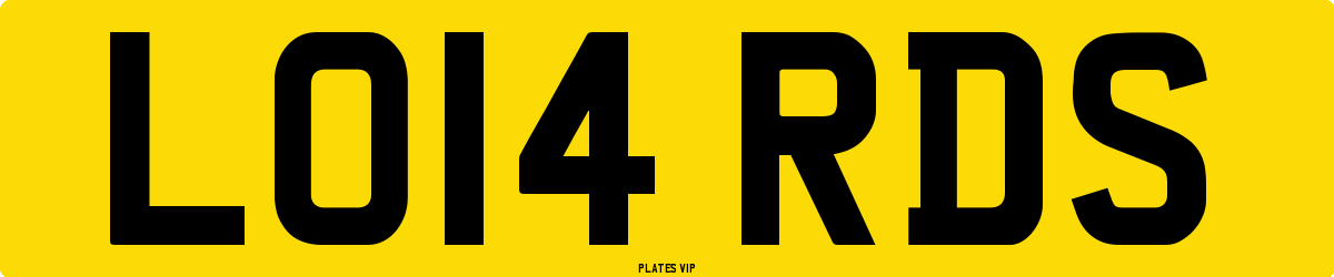 LO14 RDS Number Plate