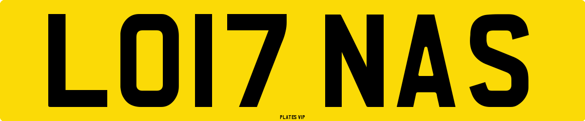 LO17 NAS Number Plate
