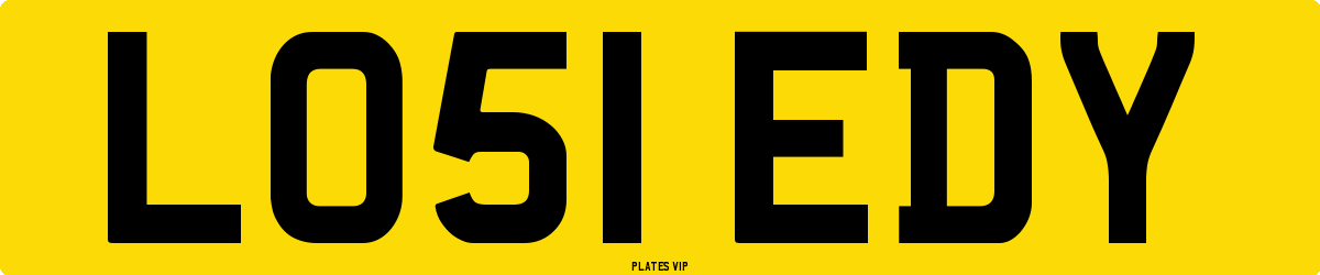 LO51 EDY Number Plate