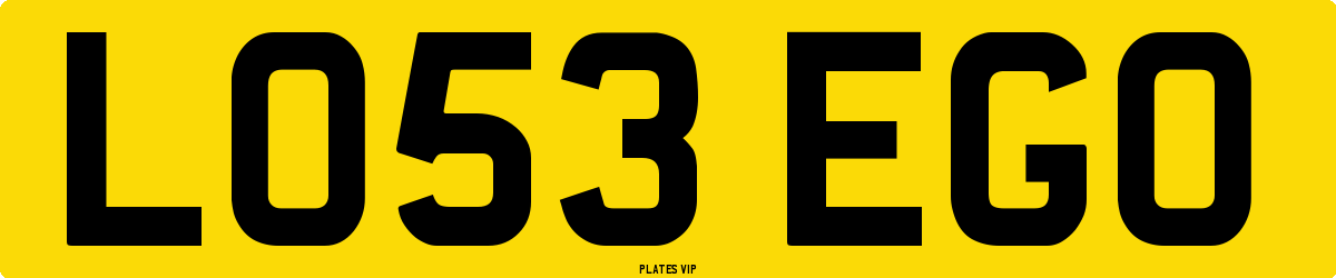 LO53 EGO Number Plate