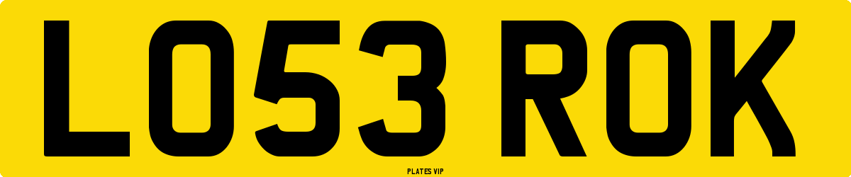 LO53 ROK Number Plate